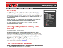 Tablet Screenshot of lsvd-thueringen.de